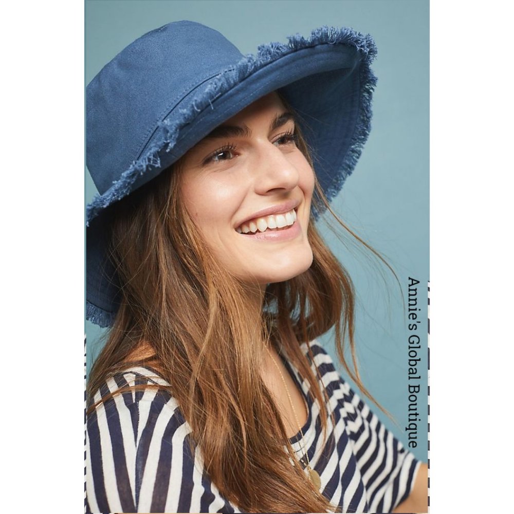 ANTHROPOLOGIE Exclusive Frayed Bucket Hat NWT RARE - Picture 6 of 16